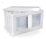 Organizador dobravel branco porta dupla 75l