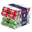 Organizador e dispensador de latas de refrigerante ClearSpace para geladeira, pacote com 4