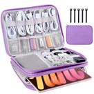 Organizador eletrônico CNPOP Travel Cable Bag roxo com 5 laços