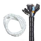 Organizador Esconde Fios Cabos Espiral 19mm 2mts Branco 3/4
