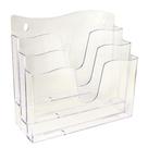 Organizador escritório horizontal triplo cristal Dello Organizador escritório horizontal triplo cristal Dello