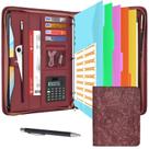 Organizador Eshow Leather Portfolio com zíper 33x26x2 cm
