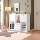 Organizador/Estante para Quarto Infantil com 3 Caixas e 3 Nichos Mia 96CMX74CMX30CM Branco
