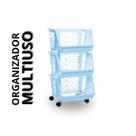 Organizador Fruteira Desmontavel Com Rodinhas 3 e 4 Andares