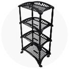 Organizador Fruteira Multiuso Vertical 4 andares com Rodinhas Organizador Fruteira Multiuso Vertical 4 andares com Rodinhas