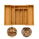 Organizador Gaveta Porta Talher Cozinha Bambu Ajustável Extensível 7 Divisória Multiuso Organizador Gaveta Porta Talher Cozinha Bambu Ajustável Extensível 7 Divisória Multiuso