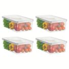 Organizador Geladeira Caixa Plástica Saladas Fruta Média 4un