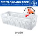 Organizador Geladeira Cesto Transparente Cozinha Armário 3 L