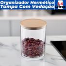 Organizador Hermético 1,4 LItros Porta Mantimentos Translúcido Tampa Com Vedação