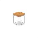 Organizador Hermético Porta Tempero Tampa De Bambu 150ml