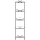 Organizador HuggieGems 5 Tier Corner Shower Caddy cinza