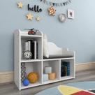 Organizador Infantil Com Assento Davi 100% Mdf (brinquedos organização brinquedoteca quarto menina menino)