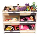 Organizador Infantil Especial Preto e Bege Bonecos Decorativo