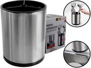 Organizador Inox 3 Divisórias Porta Talheres Facas Utensílios Cozinha Bancada Escorredor Giratório