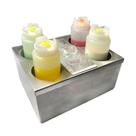 Organizador Inox para 4 Bisnagas com cuba Porta Bisnaga