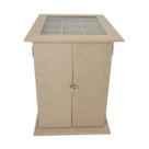 Organizador Joias Tampa Vidro com 9 Divisorias 4 Gavetas 21cm Mdf Madeira Organizador Joias Tampa Vidro com 9 Divisorias 4 Gavetas 21cm Mdf Madeira