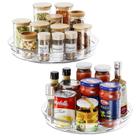 Organizador Lazy Susan, pacote com 2, mesa giratória de 23,5 cm para gabinete