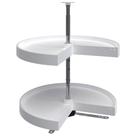 Organizador Lazy Susan Rev-A-Shelf 24 Polegadas Corte em Fatias Duplo Andar Branco