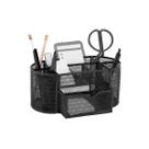 Organizador mesa aramado ferro 22 cm x 11 cm x 10,5 cm