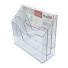 Organizador Mesa Triplo 3 Compartimentos Office Porta Documentos Papelaria Multiuso Compacto Funcional Escritório Casa