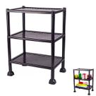 Organizador Modular Multiuso 3 Andares Retangular Estante Prateleira Fruteira Rack Preto