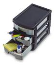 Organizador Multiuso C 3 Gavetas Itens de Papelaria Arqplast 7030