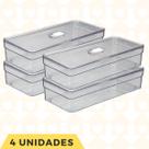 Organizador Multiuso Retangular Com Porta Ovos Cozinha 4 UN