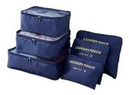Organizador Necessaire Mala Kit 6 Pratico Look Roupas Viagem