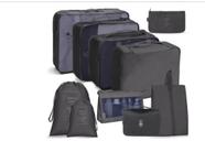 Organizador necessaire para mala de viagem kit 10 peças coleção unique - preto