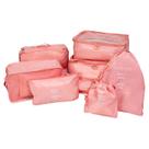 Organizador necessaire para mala de viagem kit 8 peças coleção unique - rosa