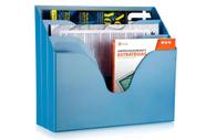 Organizador Office Triplo Azul Pastel Waleu Organizador Office Triplo Azul Pastel Waleu