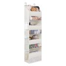 Organizador Over The Door GRANNY SAYS de 4 prateleiras com 6 bolsos bege Organizador Over The Door GRANNY SAYS de 4 prateleiras com 6 bolsos bege