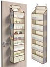 Organizador Over the Door Yecaye de 5 camadas com 15 bolsos bege Organizador Over the Door Yecaye de 5 camadas com 15 bolsos bege