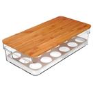 Organizador Para Ovos Tampa de Bambu 18 Unidades Clear - Ou Organizador Para Ovos Tampa de Bambu 18 Unidades Clear - Ou