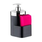 Organizador Pia Porta Detergente E Esponja Dispenser Preto