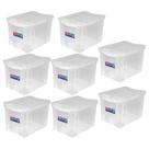 Organizador Plástico 30L Tampa Transparente Ordene Kit 8 Organizador Plástico 30L Tampa Transparente Ordene Kit 8