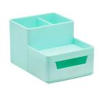 Organizador Plástico Com Gaveta 4 Divisórias Verde Pastel BRW Organizador Plástico Com Gaveta 4 Divisórias Verde Pastel BRW
