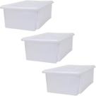 Organizador Plastico S950 Com Tampa 45L kit 3