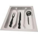 ORGANIZADOR PORTA CONCHAS E UTENSÍLIOS PARA GAVETA 3 DIVISÕES BRANCO 380x480mm MAGNUM