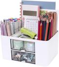Organizador Porta Lapis Escritorio de Mesa Com Gavetas Maquiagem Multiuso