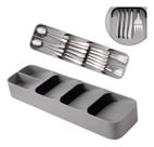 Organizador Porta Talher Para Gavetas Plástico Compacto 5 Divisórias