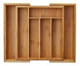 Organizador Porta Talheres Bambu Grande Ajustável Mimo Style Organizador Porta Talheres Bambu Grande Ajustável Mimo Style