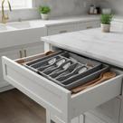 Organizador Porta Talheres Gaveta Cozinha Extensor Organizador Porta Talheres Gaveta Cozinha Extensor