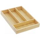 Organizador porta talheres para gaveta em bambu 22x33,5