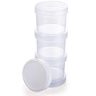 Organizador porta temperos com tampa rosca 3 peças 150ml Plasutil ref. 8045