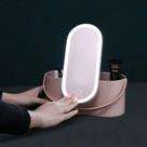Organizador Portátil De Maquiagem Com Espelho LED Para Cosméticos Caixa Maleta Case Estojo Grande