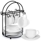 Organizador Suporte Para 6Xicaras Pires Café Cozinha Premium Organizador Suporte Para 6Xicaras Pires Café Cozinha Premium