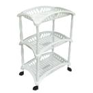 Organizador Vertical Plástico 3 Cestos Com 4 Rodinhas Cozinha Banheiro Lavanderia