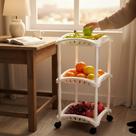 Organizador Vertical Triplo Fruteira 3 Andares Branco Suporte Cozinha Aramado