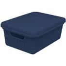 Organizadora de Armário Juta Decorativo Multiuso 5 Lts Azul